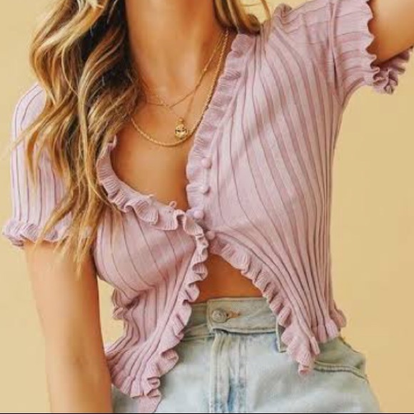 Verge Girl White Two Button Cardigan - Picture 2 of 3